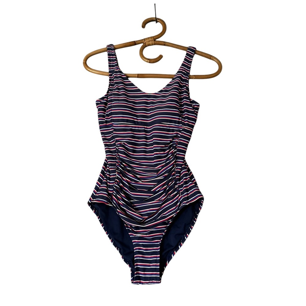 NipTuck Swim | Nautical Striped One Piece Swim Suit Size‎ 4/6 DD Cup